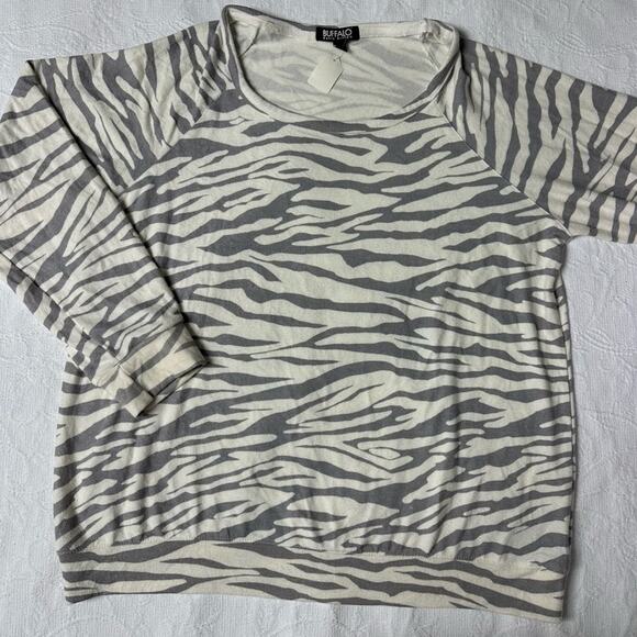 NWT Buffalo David Bitton Animal Print Long Sleeve Top Size XL - Picture 4 of 7